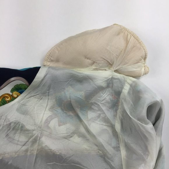 vintage womens jacket Alfred Dunner 16W nautical chain print bomber full zip 90s - Picture 11 of 16